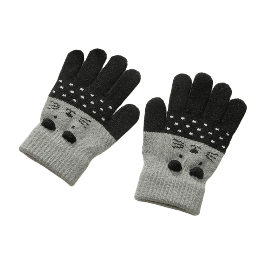 3- 10Years Old Fashion Warm Winter Gloves Coldproof Candy Color Children Mittens Soft Elastic Gloves Outdoor Pi-Mart