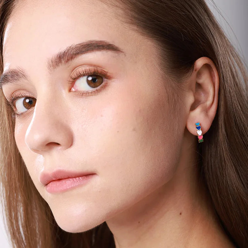 Stainless Steel Heart Earrings for Women Waterproof Gold Color Earrings 2025 Trend Aesthetic Ear Piercing Jewelry Wedding Gifts Pi-Mart