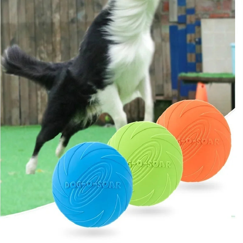 Pet Dog Flying Disk Toy Silicone Material Environmentally Friendly Anti-Chew Dog Puppy Interactive Training Pet Supplies E2 Pi-Mart