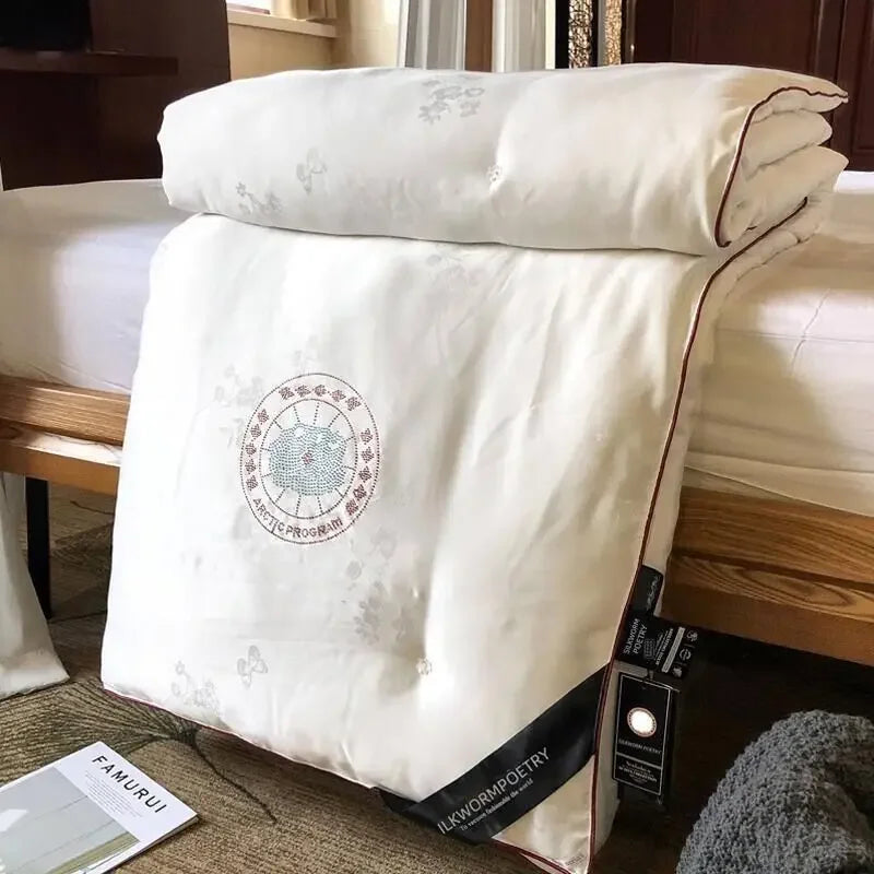 Formtheo Mulberry Silk Quilt Duvet Insert Luxury Warm Winter Duvet For Double Bed Pi-Mart