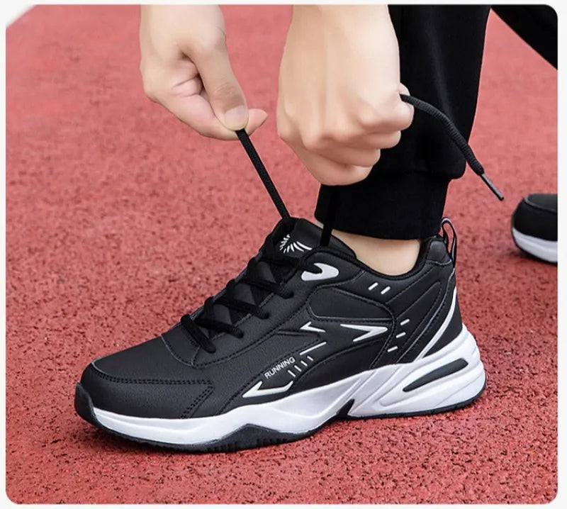Autumn New Men Microfber Running Shoes Luxury Brand Men Shoes School Student Air-cushion Sneakers Fashion Man Casual Shoes 35-48 Pi-Mart