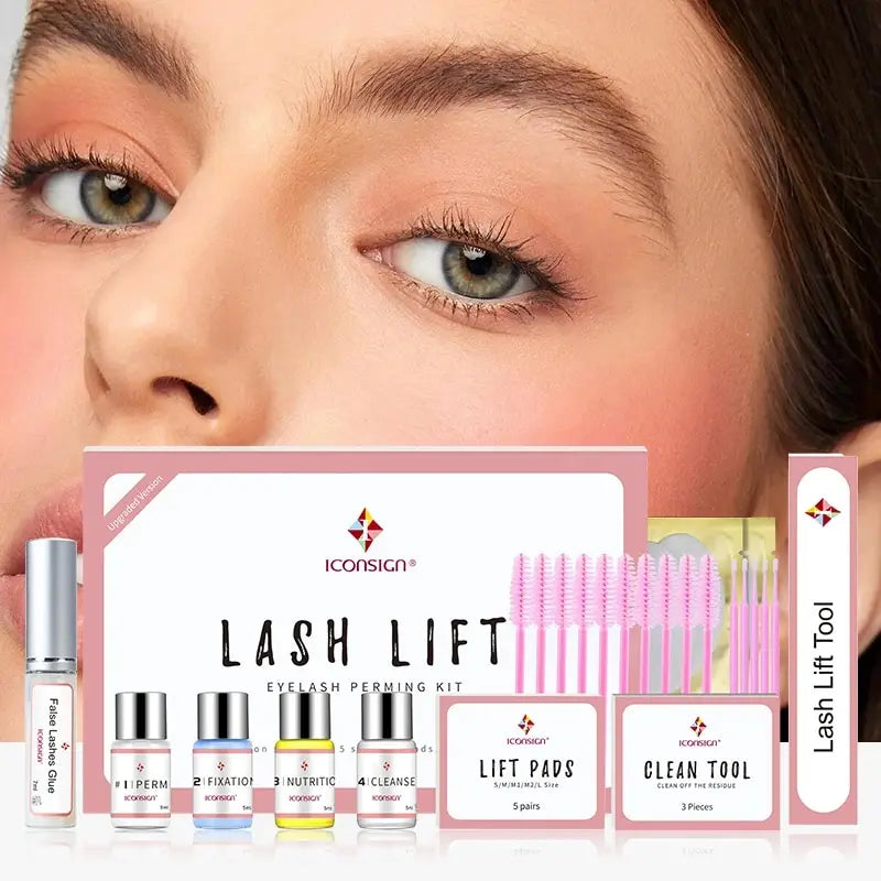 ICONSIGN Upgrade Version Lash Lift Kit Lifting Eyelashes Lasting 6-8 Weeks Calia Perm Eyelash Enhancer Makeup Tools Pi-Mart