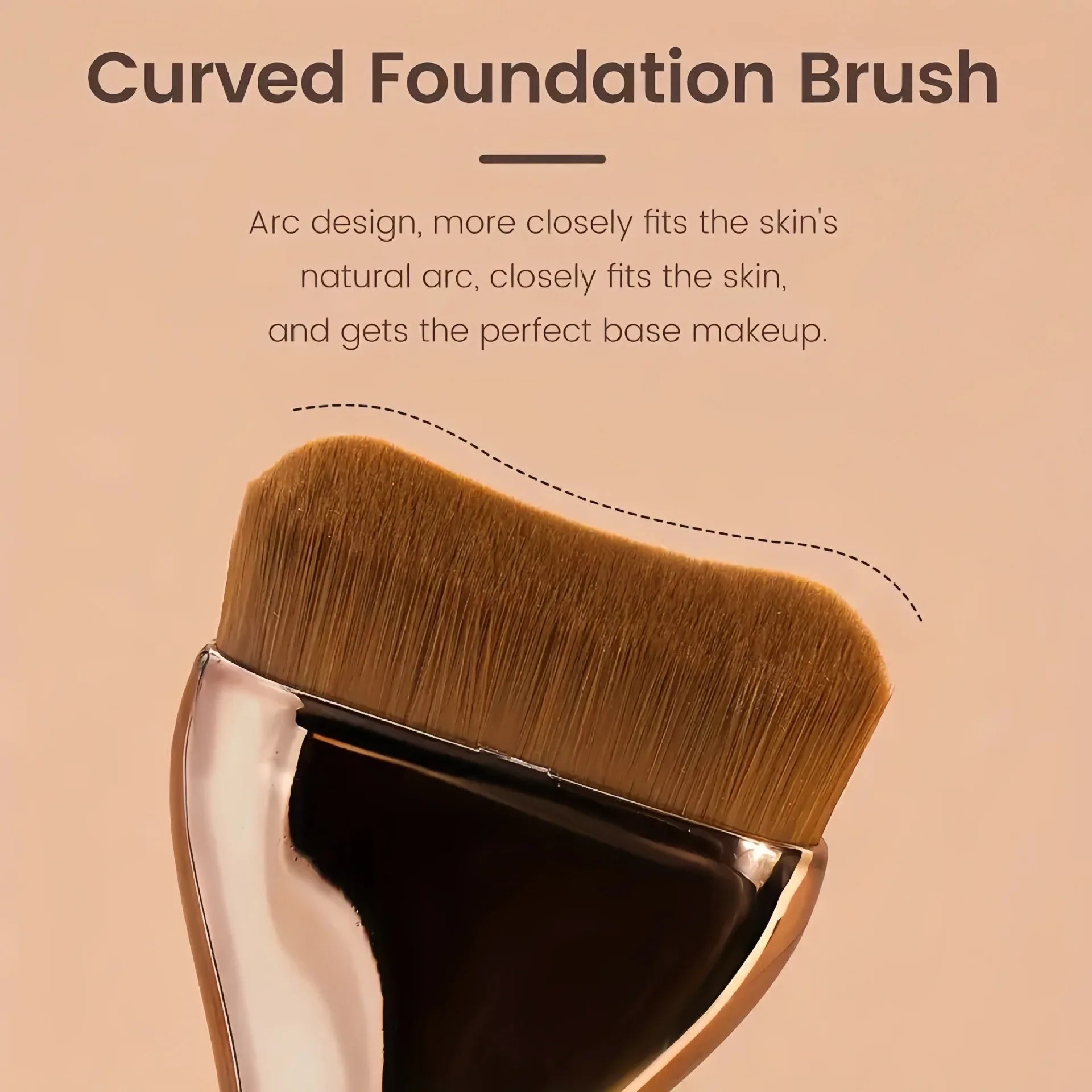 New 2Pcs Professional Foundation Makeup Brushes Soft Dense Hair for Blending Liquid, Cream Flawless Powder Makeup Beauty Tools Tri Light Beauty