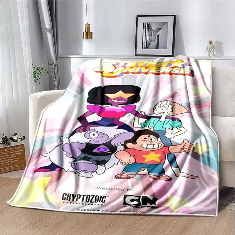 Steven Universe Cute Cartoon Blanket Kid's Warm Flannel Throw Blanket for Bed Bedroom Sofa Travel Picnic Blanket Birthday Gift Pi-Mart