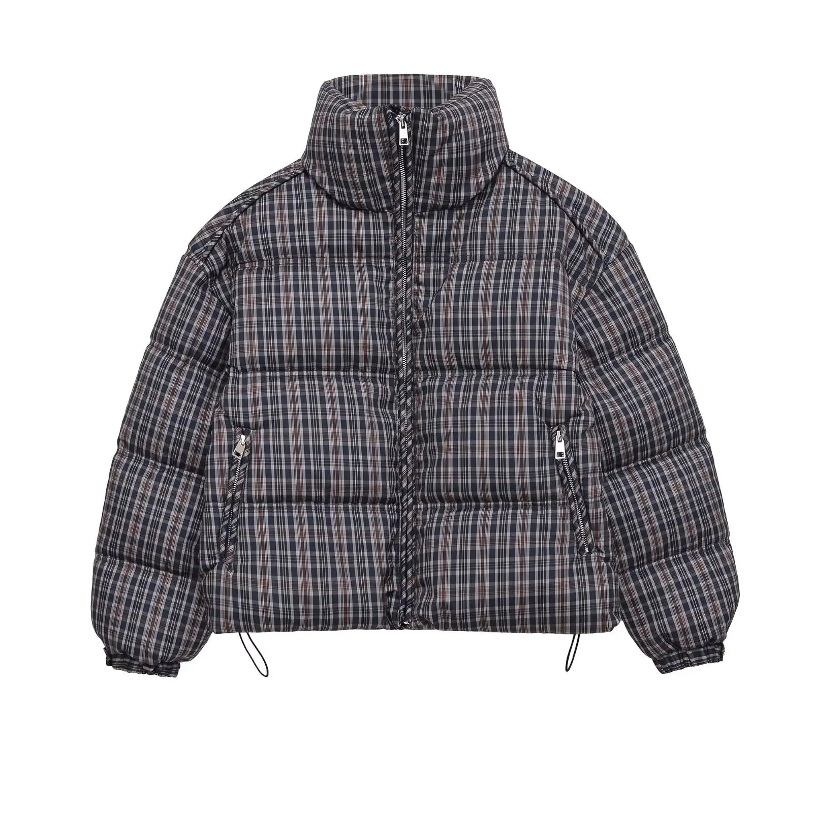 CharmChant Stand-Collar Plaid Puffer Jacket for Women Winter 2025 Padding Coat Female New in Coats Warm  Check Outerwears Parkas LadyShow.Store