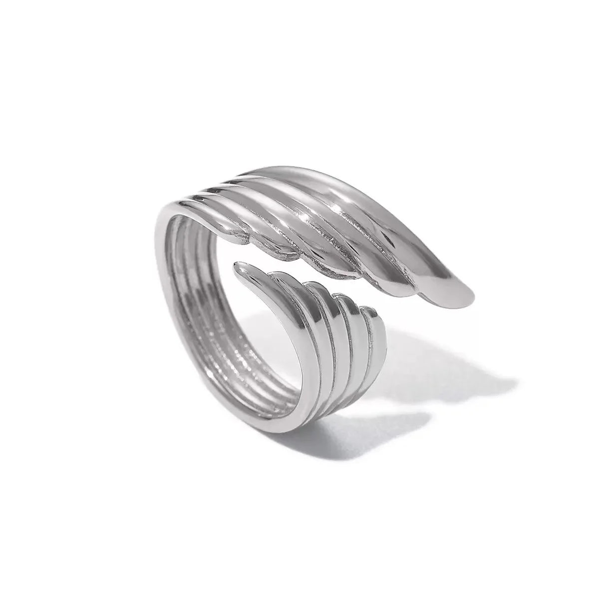 High End Waterproof Hollow Stainless Steel Finger Ring Trendy for Women Personalize Jewelry Wholesale Pi-Mart