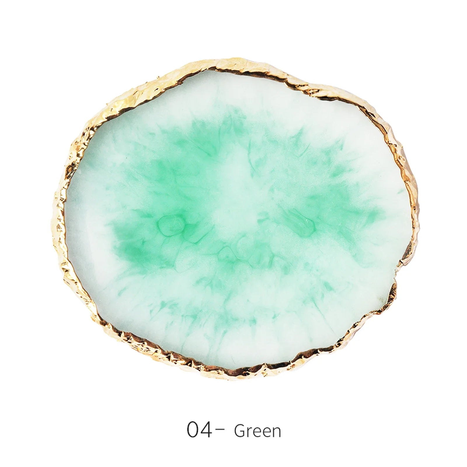 1PC Round Resin Agate Stone Nail Art Palette False Nail Tips Mixing Color Drawing Pallet Gel Polish Display Shelf Manicure Tool Tri Light Beauty