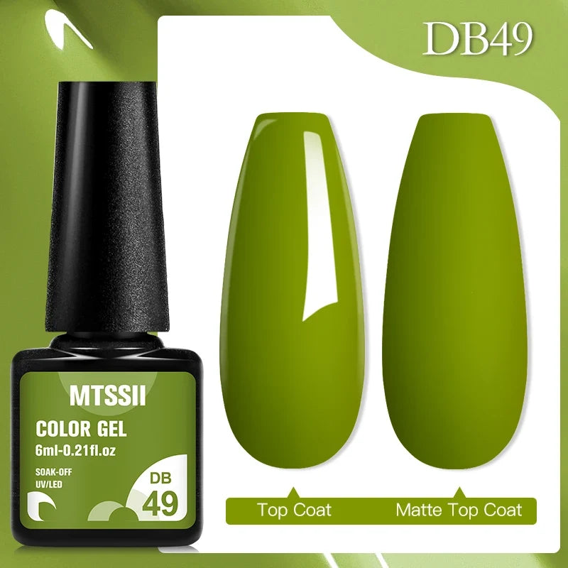 Mtssii 6ML Chocolate Color Gel Nail Polish Brown Semi Permanent UV Gel Autumn Winter Popular Soak Off Nail Art Gel Varnishes Tri Light Beauty