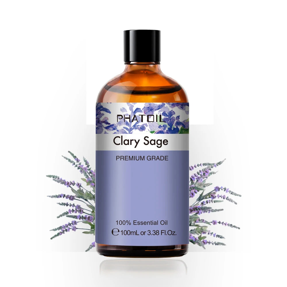 100ML Pure Natural Essential Oils Diffuser for Skin Care Rose Orange Lemon Lavender Rose Geranium Chamomile Avocado Aroma Oil Pi-Mart