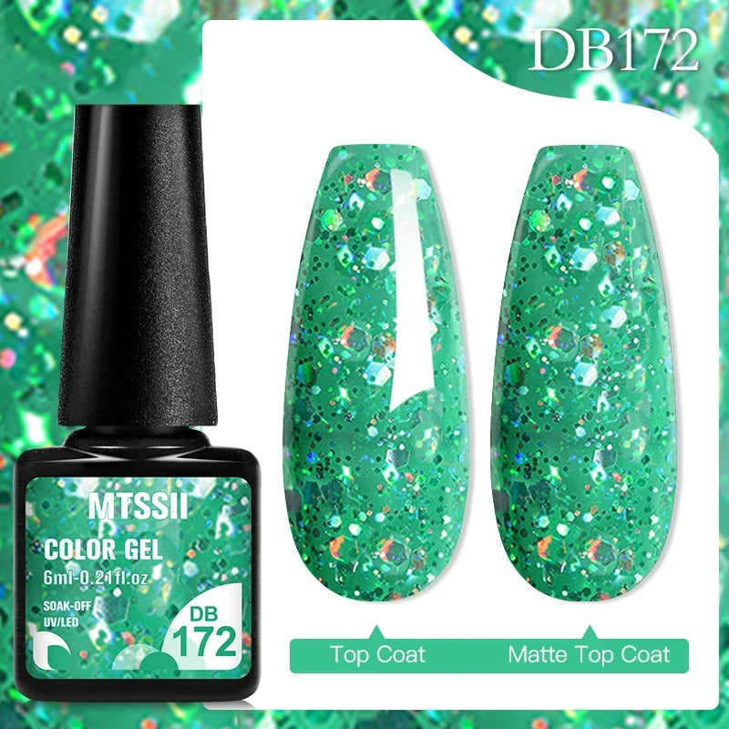 Mtssii 6ML Chocolate Color Gel Nail Polish Brown Semi Permanent UV Gel Autumn Winter Popular Soak Off Nail Art Gel Varnishes Tri Light Beauty