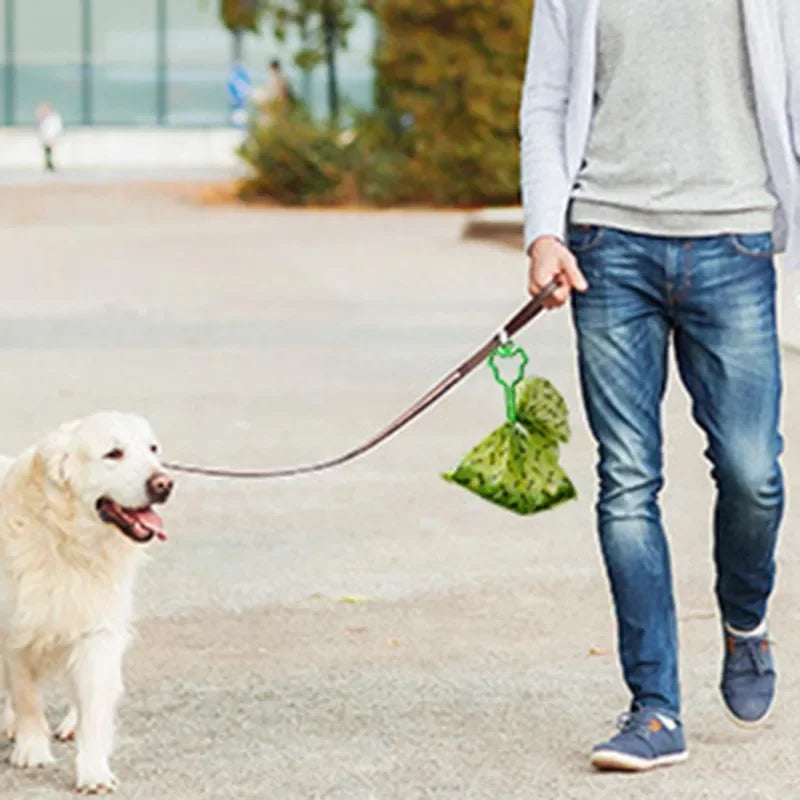 Dog Poop Bag Holder Pet Waste Carrier Clip Hands-Free Dog Leash Dispenser Outdoor Walking Puppy Poop Bags Clip Easy To Carry Pi-Mart