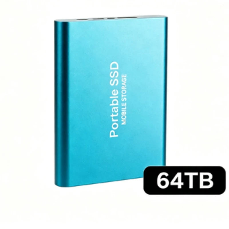 Portable External SSD, 1TB-16TB Large Capacity USB3.1 High Speed Solid State Drive, Lightweight Storage for Laptop, Desktop, Mac Pi-Mart
