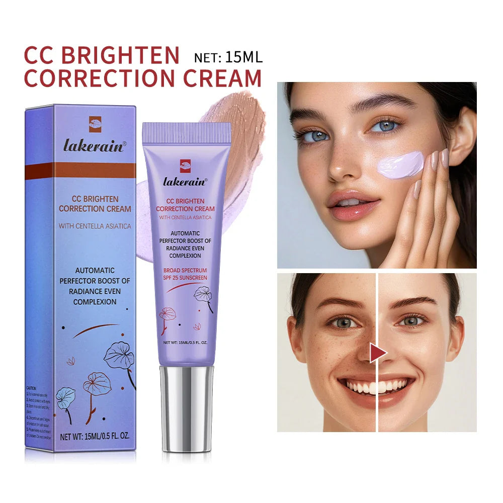 CC Cream Color Changing Liquid Foundation Centella Korean High Coverage Foundation Foundation Cream for Face Base Makeup Tri Light Beauty