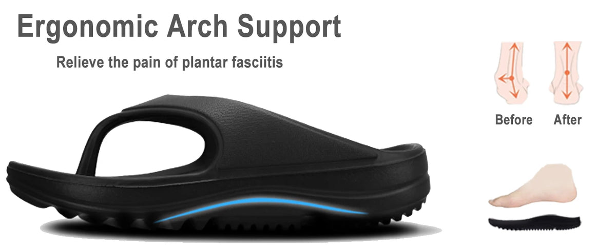 Asgard Orthopedic Sandals For Women Men Indoor EVA Recovery Flip Flops With Arch Support  Pillow Soft Summer Slip On Beach Shoes Pi-Mart