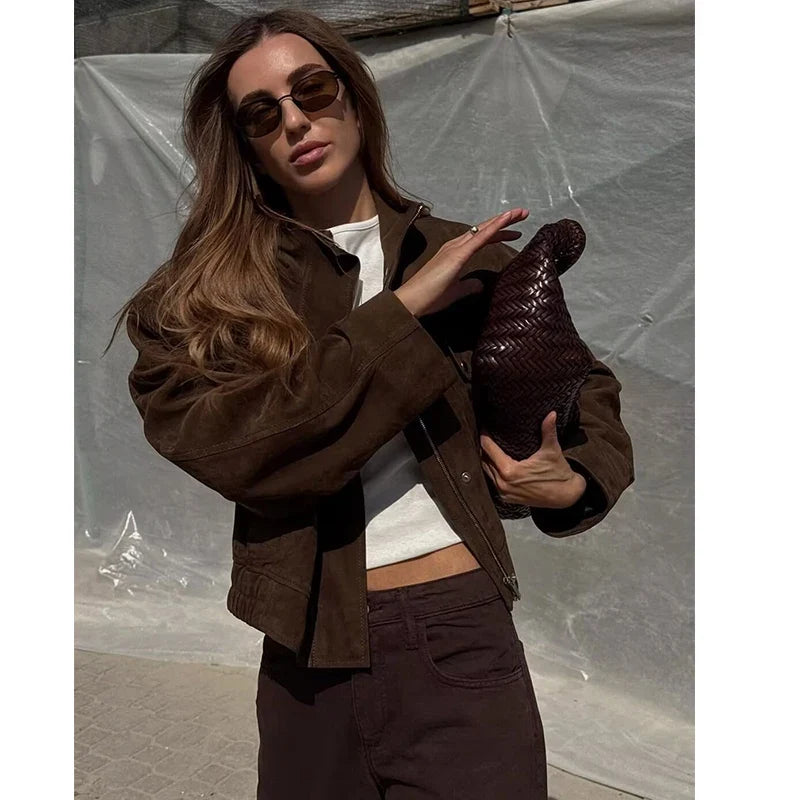 Women's Autumn Jackets 2025 New Fashion Big Pocket Elegant Women's Slim Warm Jackets Autumn Street Chic Young Student Coats LadyShow.Store
