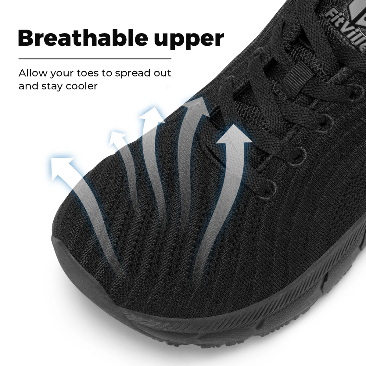 FitVille Wide Toe Box Shoes for Men Cushioned Well Extra Wide Width Shoes Non Slip Wide Lightweight Breathable Running Shoes Pi-Mart