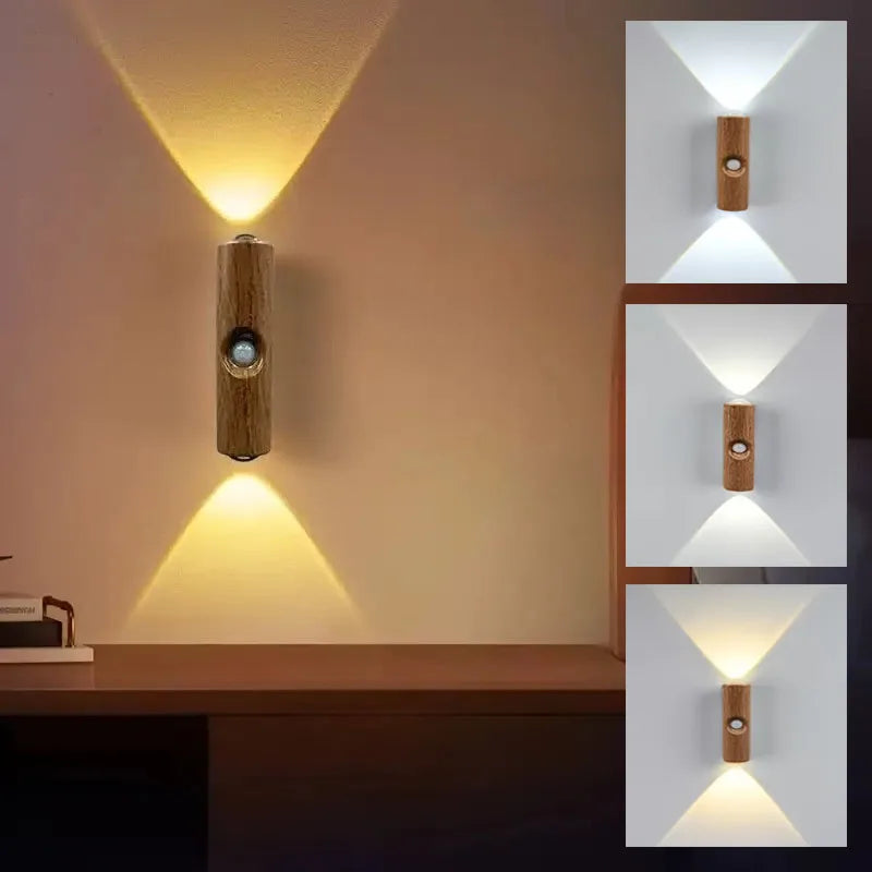 1~6Pcs Rechargeable Smart Motion Sensor Night Light LED Wall Light for Hallways Stairs Bedrooms Wardrobe Ambient Lighting Pi-Mart