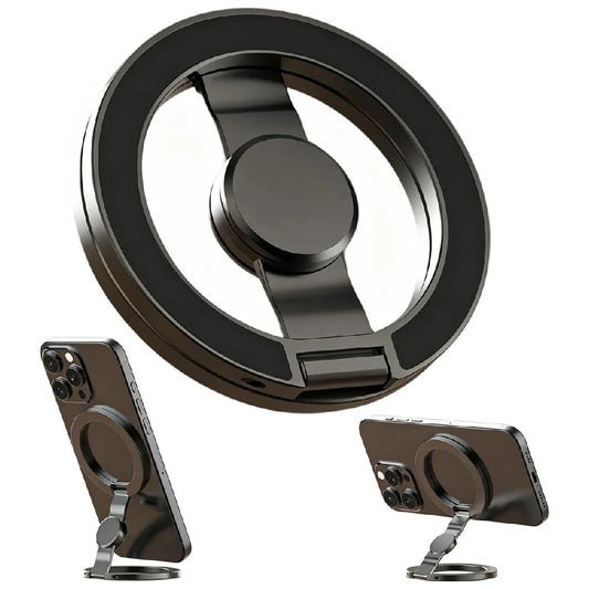 Magnetic Phone Stand 360° Rotating,3 in 1 Foldable Car & Desk Holder,Strong Magnet Grip with Fidget Spinner for OfficeTravelHome Pi-Mart