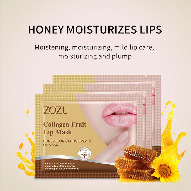 10pcs ZOZU Crystal Collagen Lip Mask Plump Lips Moisturizing Anti Wrinkles Nourishing Lip Patches Lips Plumper Skin Care Pi-Mart