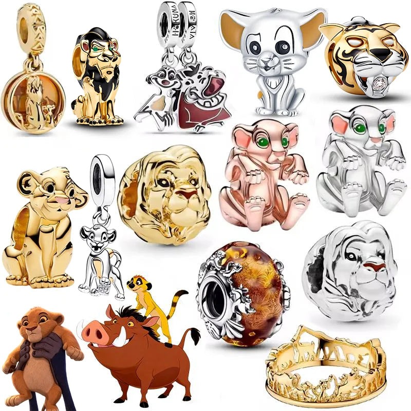 DSN 925 Silver King Of The Grasslands 2026 Charm Beads Pendant Fits Bracelet Necklace DIY Women Festival Party Jewelry Gifts Pi-Mart