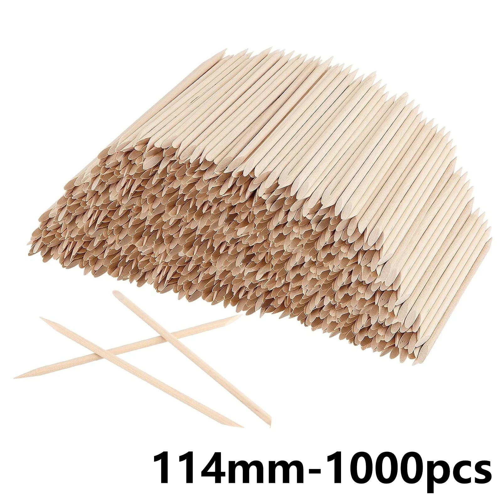 100/50pcs Nail Art Pusher Orange Wood Sticks Cuticle Pusher Remover Rhinestones Dotting Removal Manicure Pedicure Care Tools Tri Light Beauty