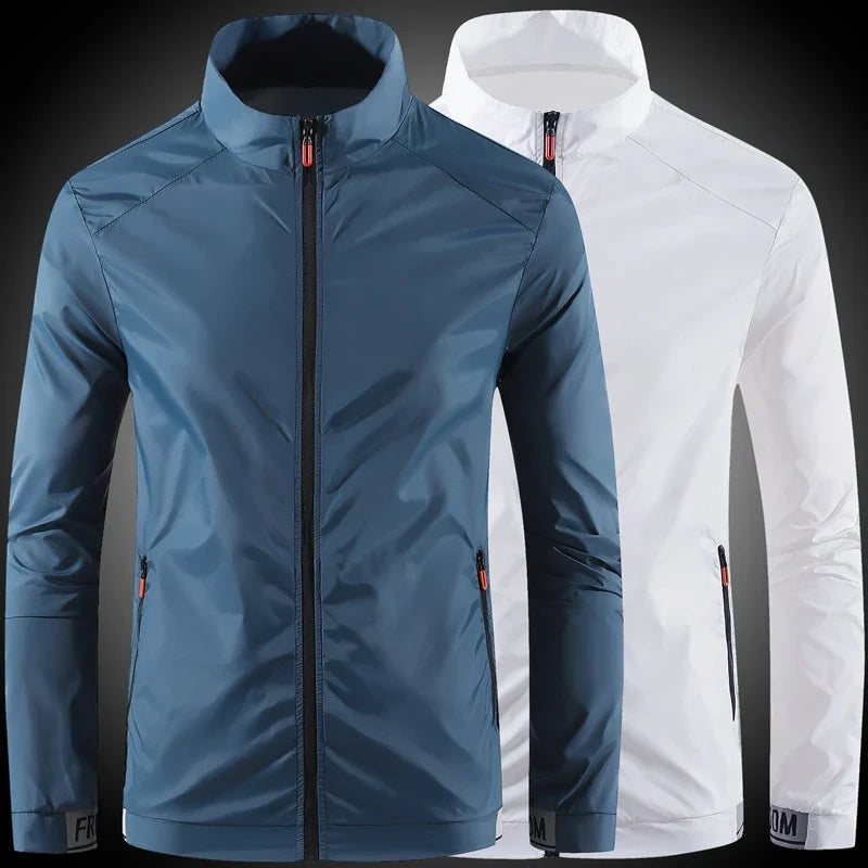 Men's sun protection clothes for summer ultra-thin breathable ice silk trendy fashion UV resistant air conditioning jacket jacke LadyShow.Store