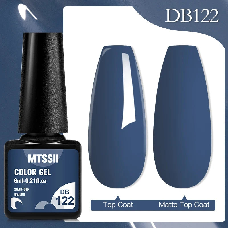 Mtssii 6ML Chocolate Color Gel Nail Polish Brown Semi Permanent UV Gel Autumn Winter Popular Soak Off Nail Art Gel Varnishes Tri Light Beauty