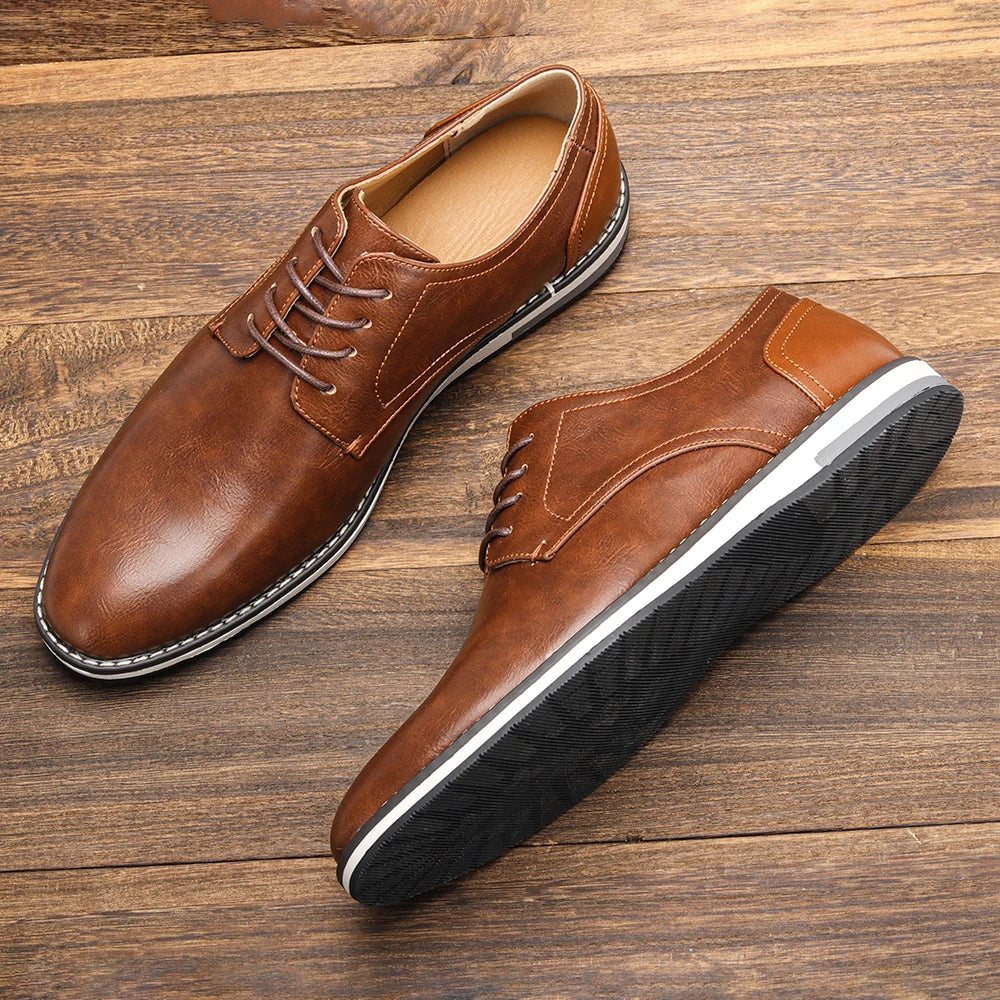 Leather loafer men fashion comfortable 2024 brand casual shoes men Pi-Mart