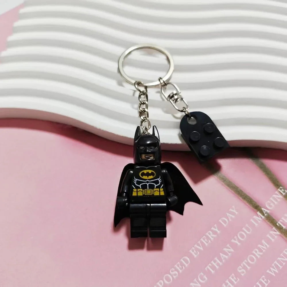 Beautiful Handmade 3D Fairy Star Pink Black Bat Keychain Y2k Heart Block Key Ring Backpack Pendant Couple Keychain Gifts Pi-Mart
