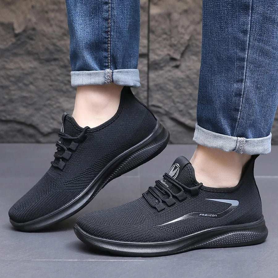 Men Comfort Knitted Loafer Sneakers 2026 New Arrival, Breathable Air Knit Upper Slip On Shoes Pi-Mart