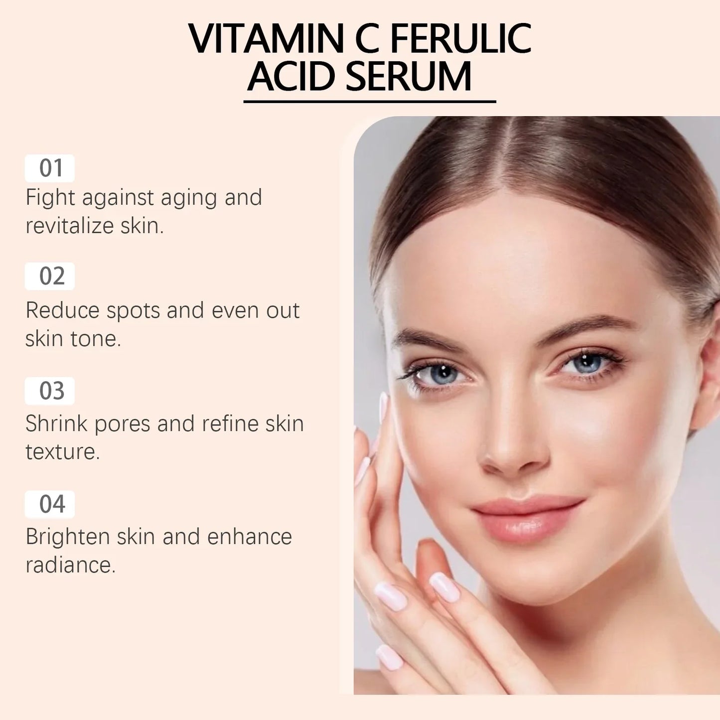 Eelhoe Vitamin C Facial Essence Moisturizing Lifting Reduce Fine Lines Keep Smoothing Anti A-ging Remove Acne Face Firming Serum Tri Light Beauty
