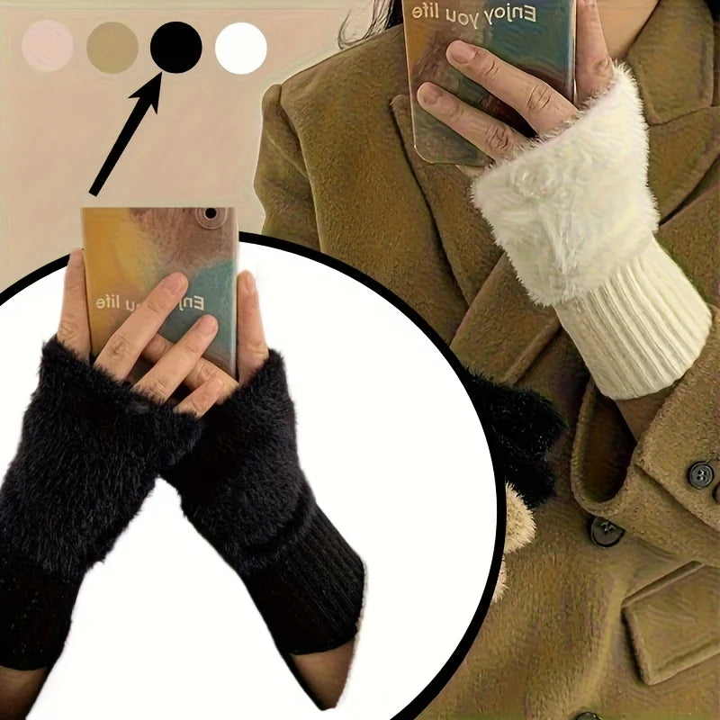 Hand Washable Fingerless Gloves for Women: Comfortable Soft Warm Design, Fashionable Winter Gloves for Cold Weather & Casual Use Pi-Mart