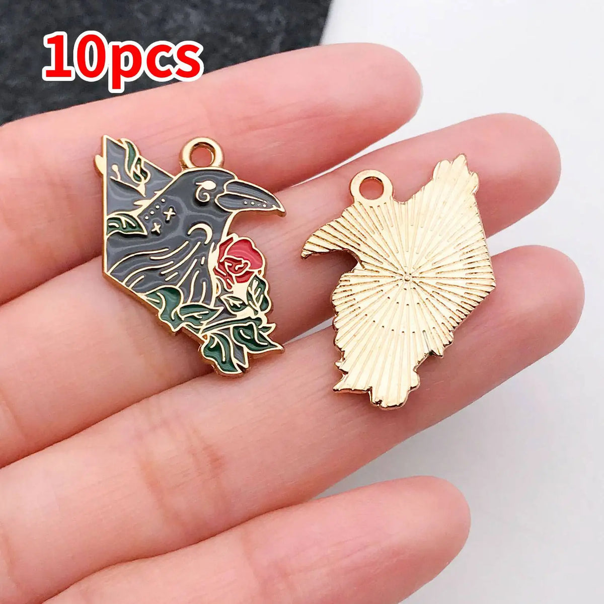 Mix 10/20 pcs of Alloy Enamel Halloween Charms Pendants, Suitable for DIY Necklace, Earring, Keychain Jewelry Making Accessory. Pi-Mart