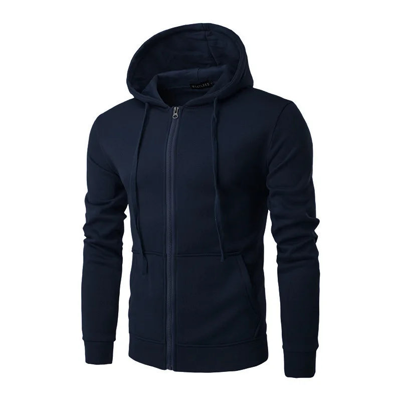 Autumn Men Sweatshirts Long Sleeve Jacket Hoodie Zipper Closure Jacket Male Hoodies Sweatshirt Slim Fit Male Clothing LadyShow.Store