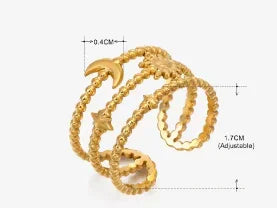 High End Waterproof Hollow Stainless Steel Finger Ring Trendy for Women Personalize Jewelry Wholesale Pi-Mart