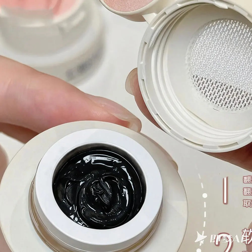 1Jar Black Pat Painting Gel Nail Polish with Air Cushion Gradient Matte Texture Nail Patting Glue Soak Off UV LED Nail Varnish 8 Tri Light Beauty