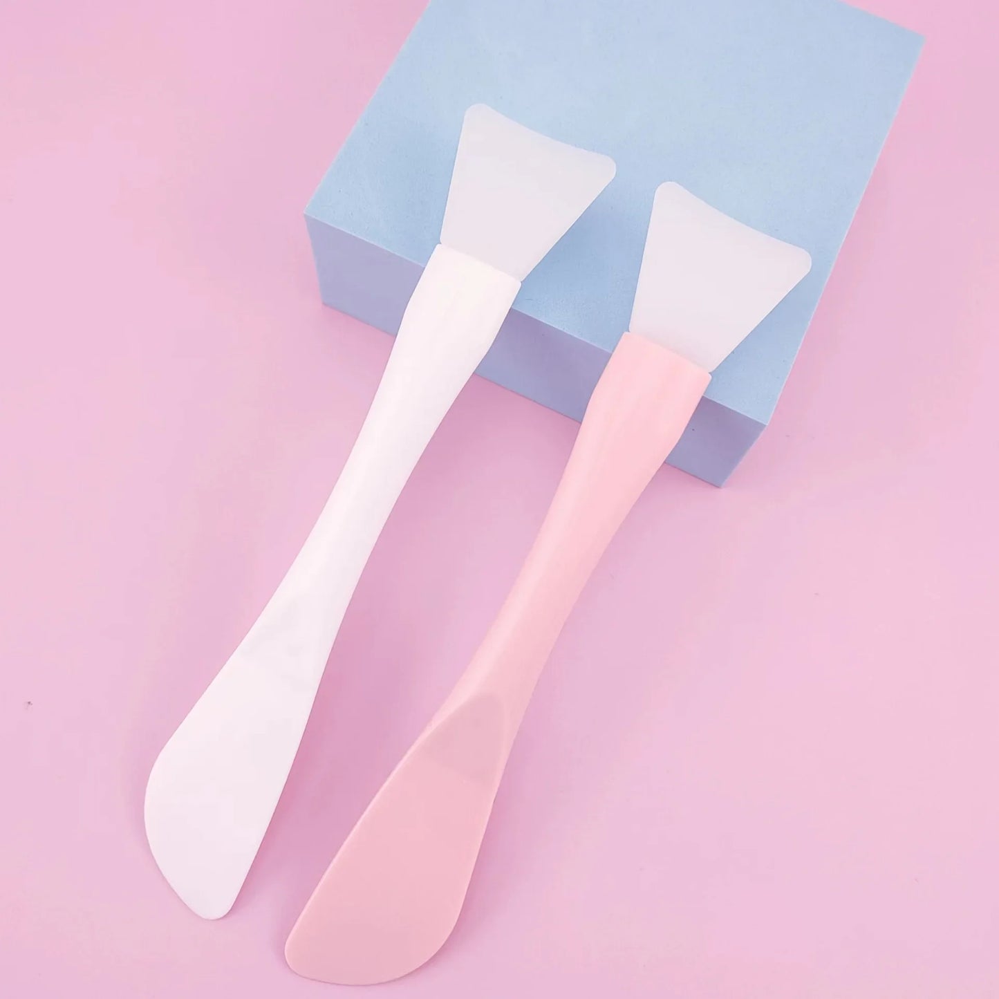 Dual-use Silicone Facial Mask Brush Soft Head With Scraper Integrated Mud Mask Brush DIY Skin Care Beauty Tools Pi-Mart