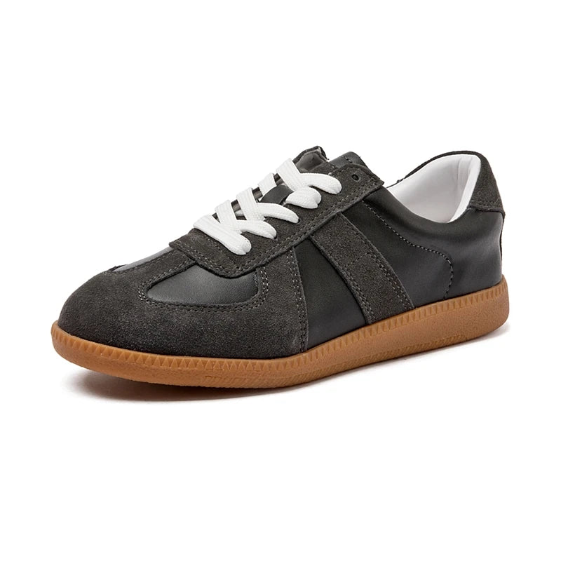 AIYUQI Women's Sneakers 2026 New Genuine Leather Ladies Moral Training Shoes Casual Spring Flat Shoes Women Pi-Mart