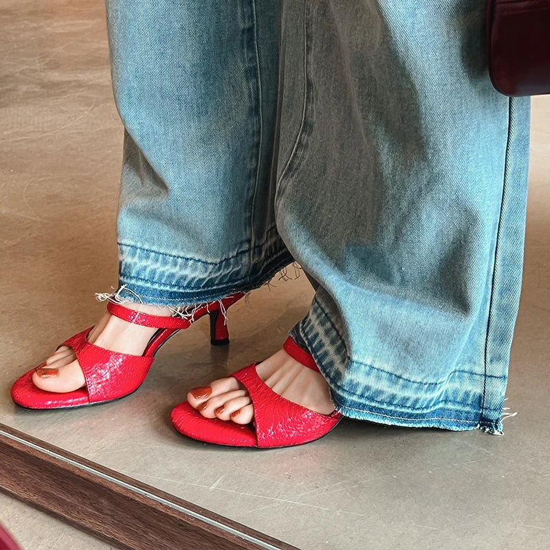 JOZHAMTA Size 34-43 Women Real Leather Casual Flats Slippers Comfort Slides Sandals Soft  Fashion 2025 Daily Home Outdoor Pi-Mart
