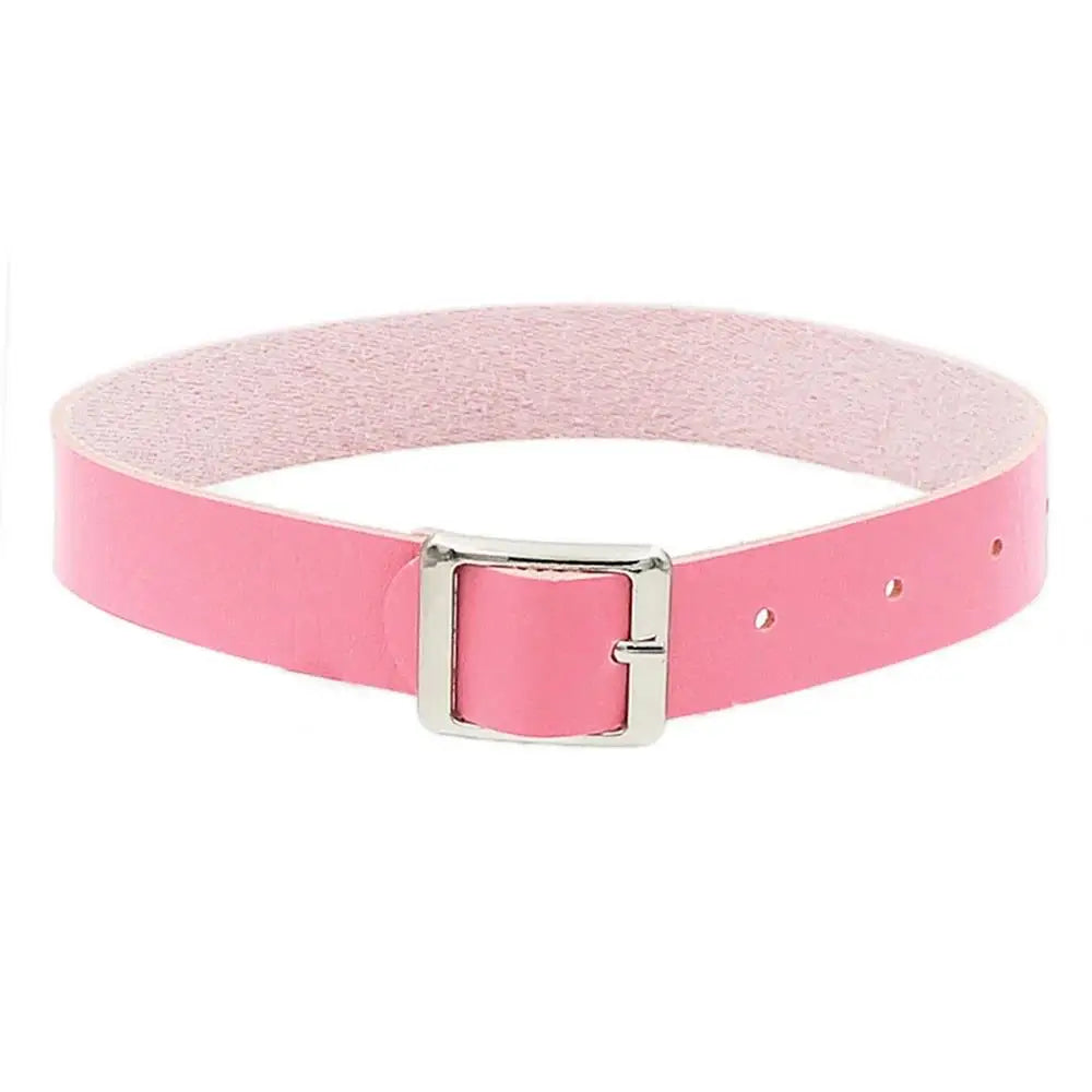 Black PU Leather Punk Choker Collar Necklace with Rivets Gothic Femme Jewelry for Party Club Sexy Goth Pendientes Pi-Mart