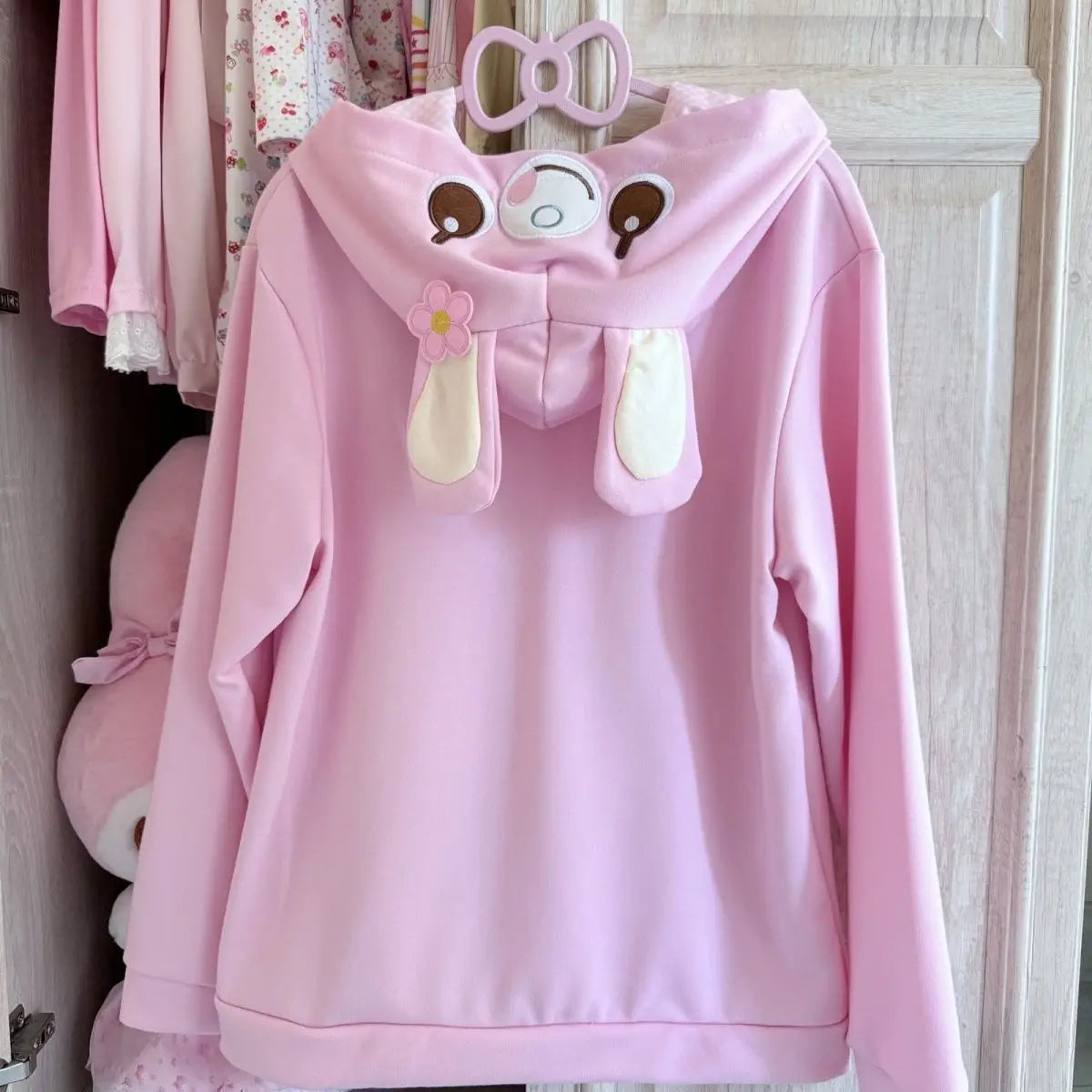 Harajuku Sweet Long Sleeve Hoodie Women Casual Cartoon Print Japan Style Kawaii Hooded Sweatershirt Bodycone All Season LadyShow.Store