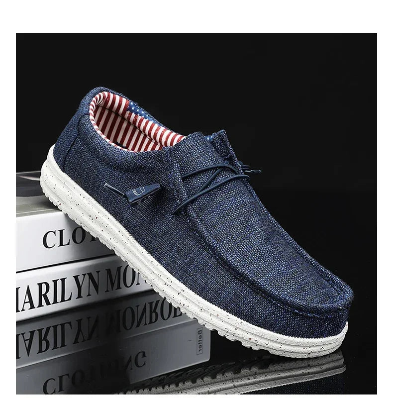 Men's Mesh Loafers Autumn Mens Vulcanized Shoes Breathable Lightweight Hiking Outdoor Sports Shoes Zapato Abierto Scarpa Aperta Pi-Mart