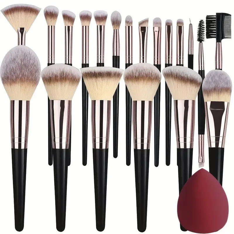 Professional 3/20PCS Makeup Brushes Set Soft Fluffy Eyeshadow Foundation Concealer Blending Blush Brush Kabuki Women Beauty Tool Tri Light Beauty