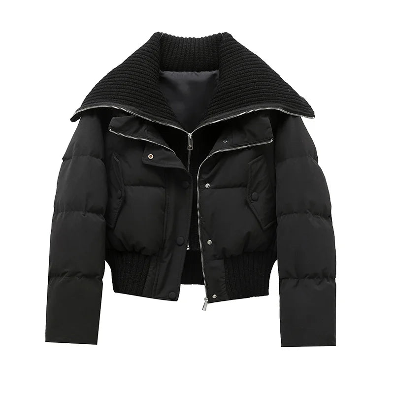 New Women Cotton Padded Jacket Winter Short Hooded Loose Cotton Coat Korean Women Parkas Coat Solid Outwear Women Puffer LadyShow.Store