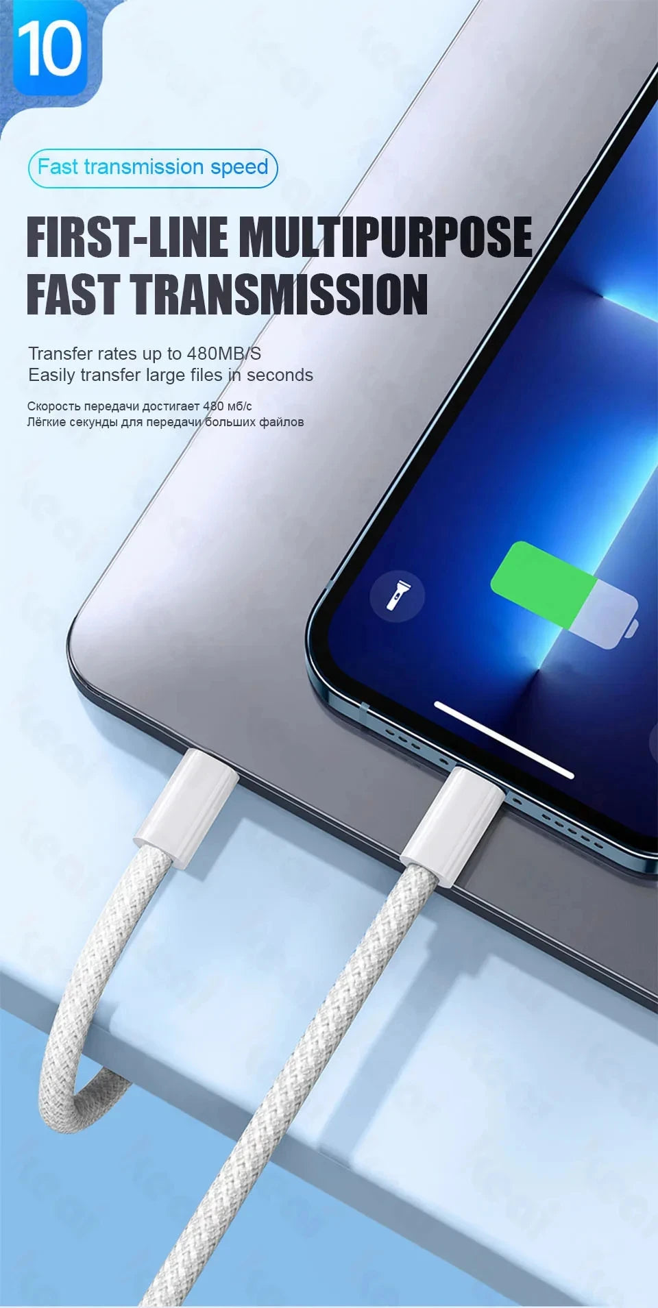 60W USB C Phone Cable For iPhone 16 15 17 Pro Max 17 Air Plus Fast Charging Type-C Charge Braided Cables USB to Type C Data Line Pi-Mart