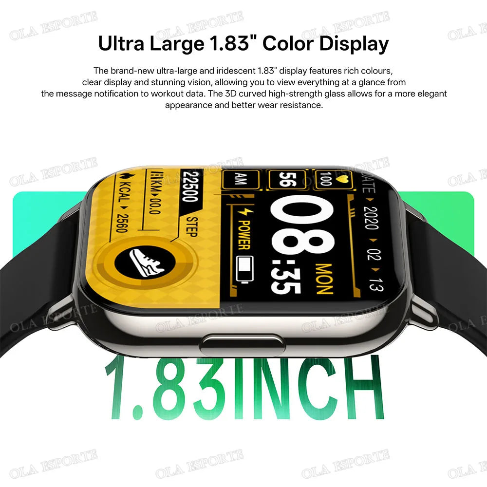 2026 Upgraded Smart Watch Heart Rate Blood Oxygen/Pressure Sleep Monitoring Bluetooth Call Voice Assistant Sport Mode Smartwatch LadyShow.Store