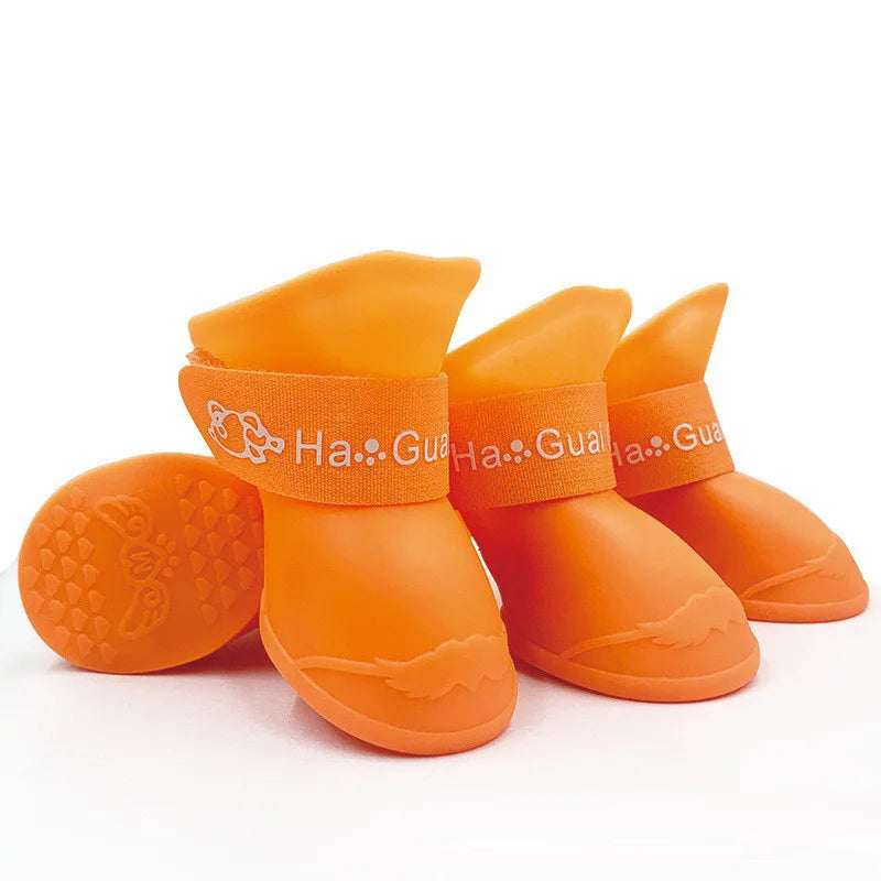 Pet silicone rain shoes anti-dirty non-slip waterproof dog shoes soft bottom footwear small dogs cats teddy Shoes Pi-Mart