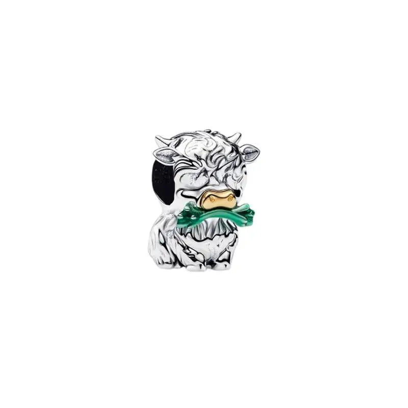DSN 925 Silver King Of The Grasslands 2026 Charm Beads Pendant Fits Bracelet Necklace DIY Women Festival Party Jewelry Gifts Pi-Mart