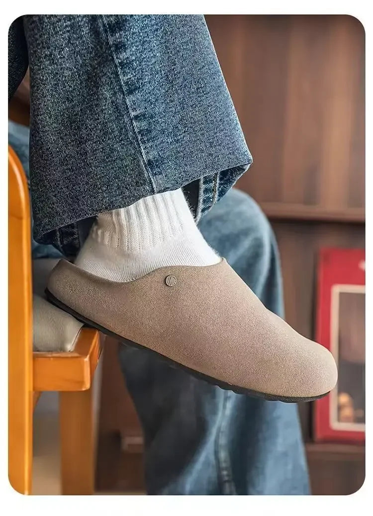 Unisex Closed Toe Mule Slippers Spring Autumn Slip On Soft Sole Casual Shoes for Outdoor Office Home Pi-Mart