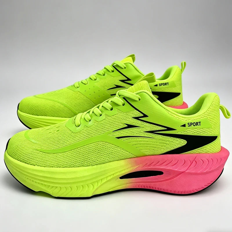 Marathon Sneakers Men Running Shoes Anti-slip Comfortable Racing Carbon Board Training Mesh Tennis Shoes Casual for Women 2026 Pi-Mart